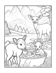 Animais fazendo picnic para colorir (29)