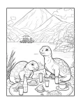 Animais fazendo picnic para colorir (4)