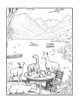Animais fazendo picnic para colorir (45)