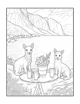 Animais fazendo picnic para colorir (48)