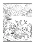 Animais fazendo picnic para colorir (56)