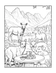 Animais fazendo picnic para colorir (57)