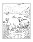 Animais fazendo picnic para colorir (58)
