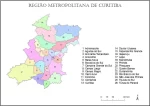 Mapa da Região Metropolitana de Curitiba