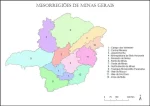 Mapa das Mesorregiões de Minas Gerais