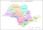 Mapa de Mesorregiões do Estado de São Paulo