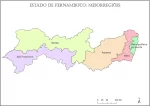 Mapa de Pernambuco – Mesorregiões