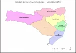 Mapa de Santa Catarina – Mesorregiões