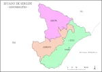 Mapa de Sergipe – Mesorregiões