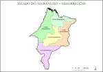 Mapa de mesorregiões do Maranhão