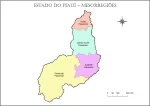 Mapa de mesorregiões do Piauí