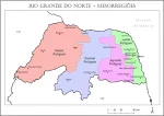 Mapa de mesorregiões do Rio Grande do Norte