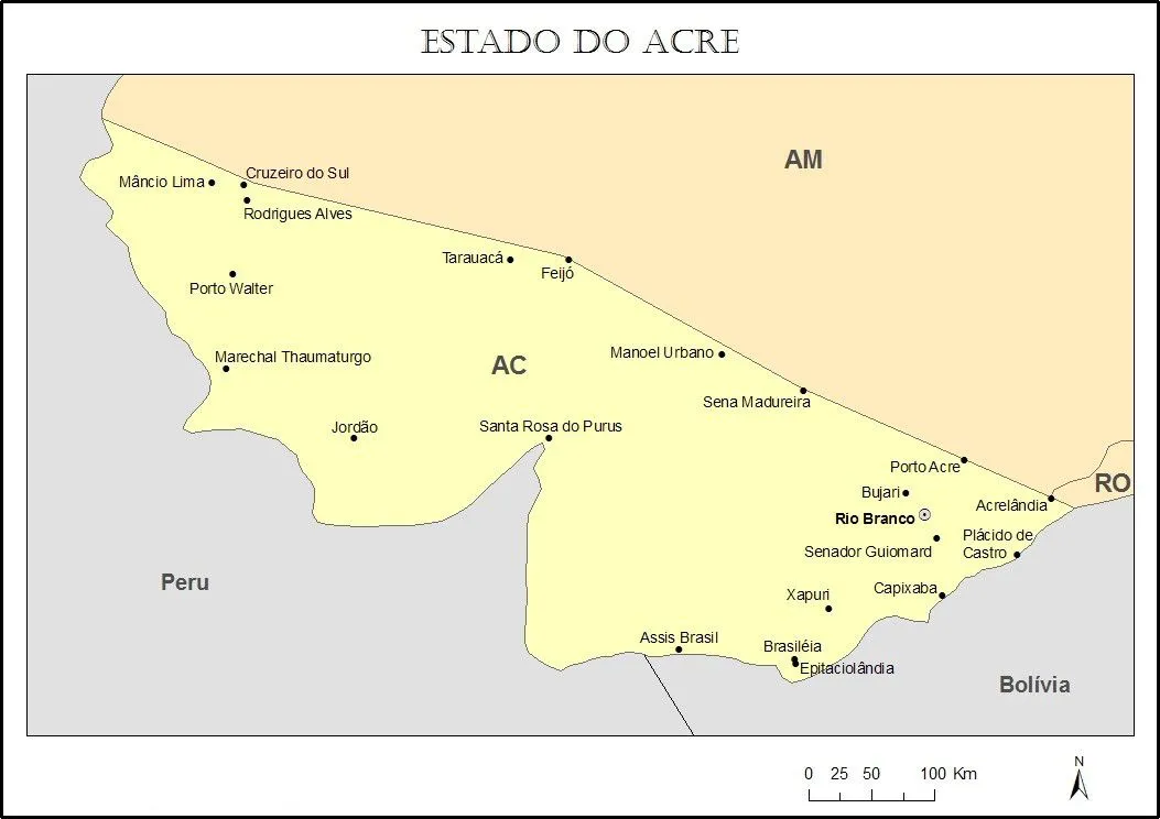 Mapa do Acre para imprimir