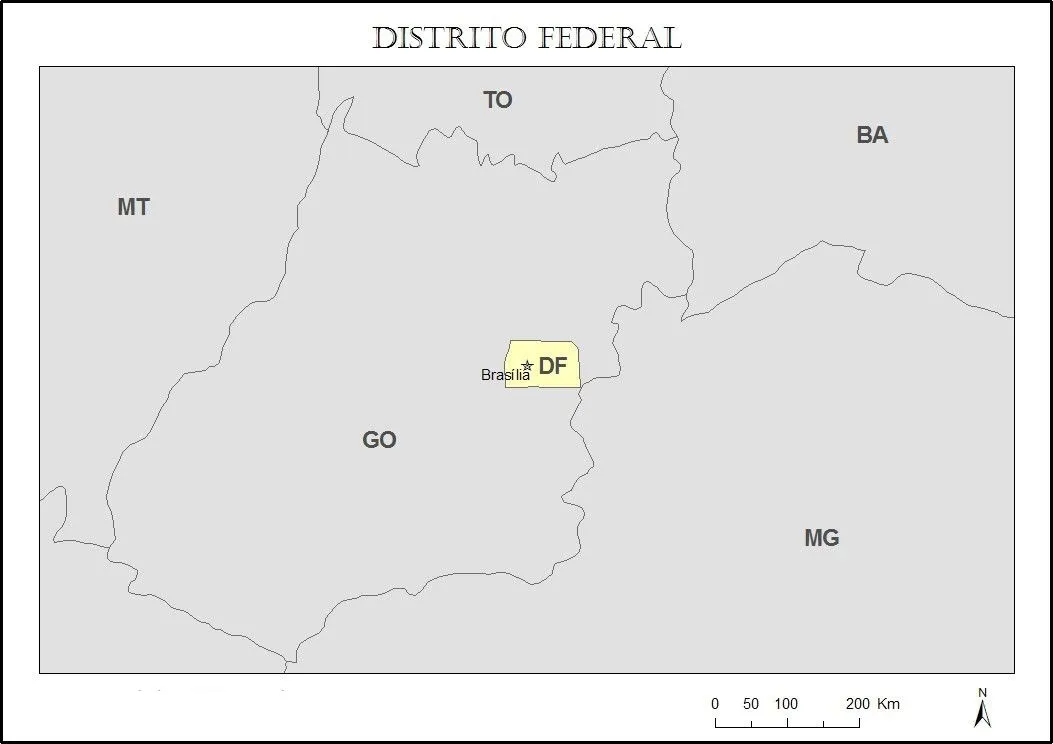 Mapa do Distrito Federal para imprimir