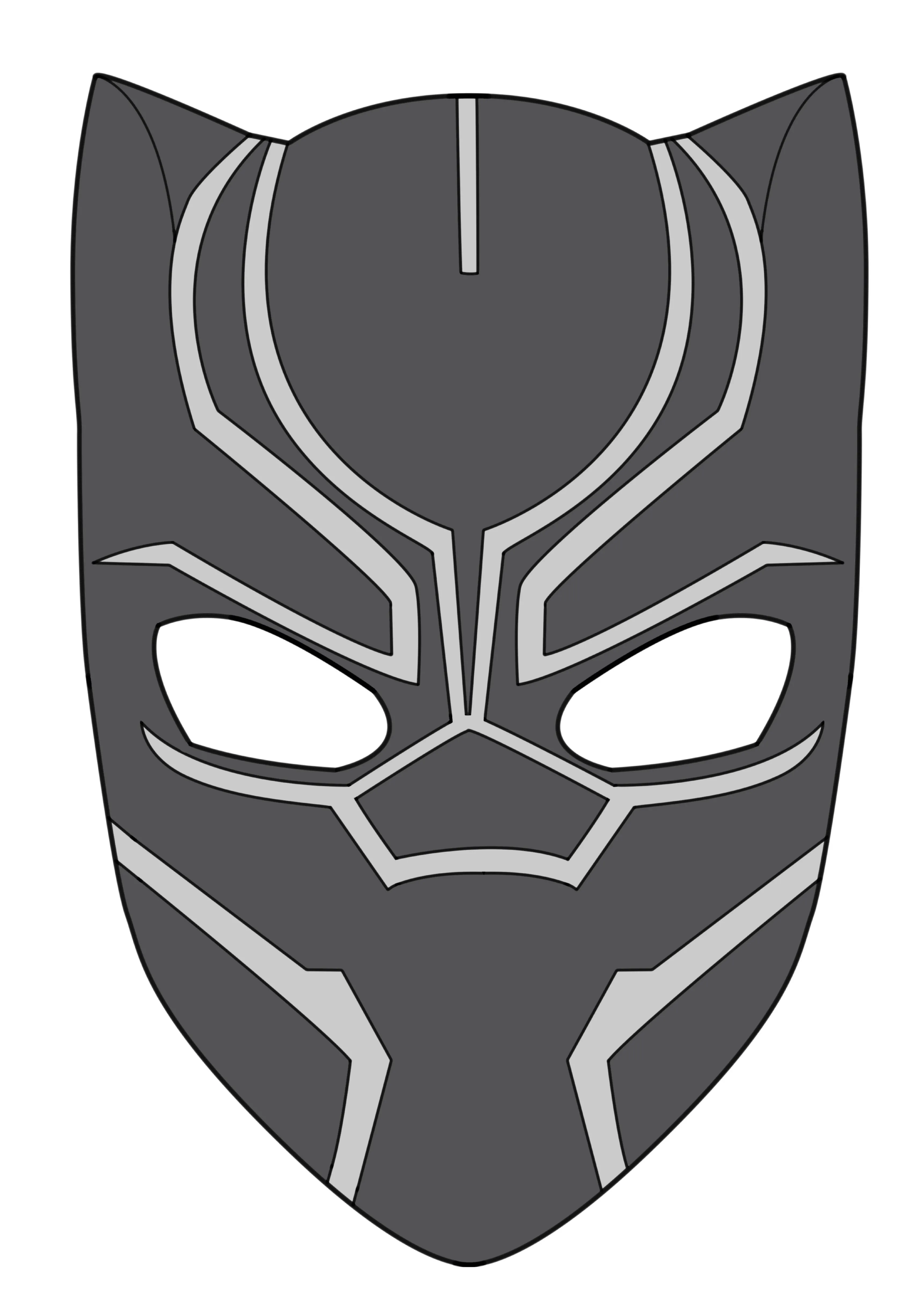 Máscara Pantera Negra para imprimir