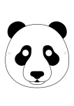 Máscara Urso Panda para imprimir