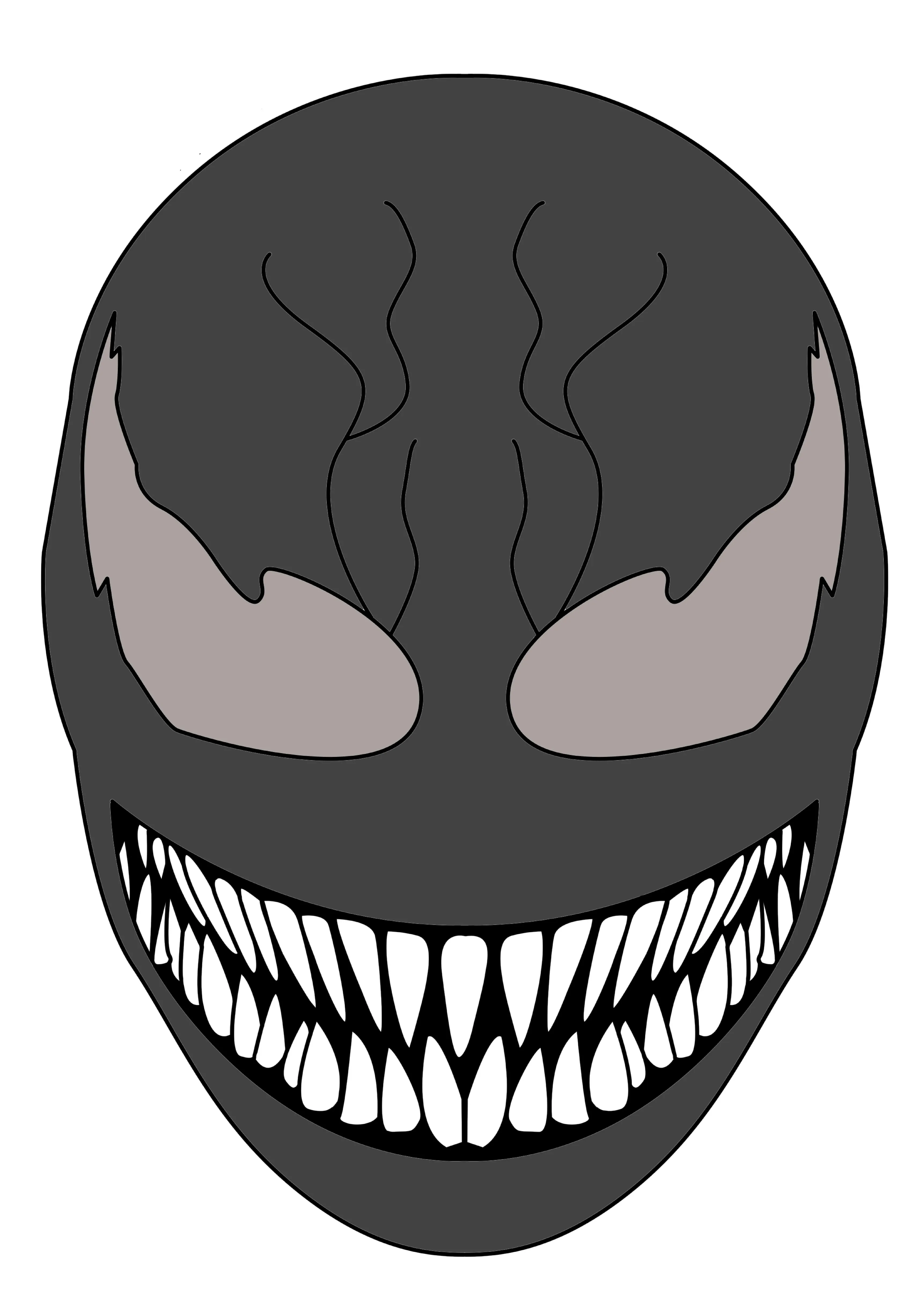 Máscara Venom para imprimir