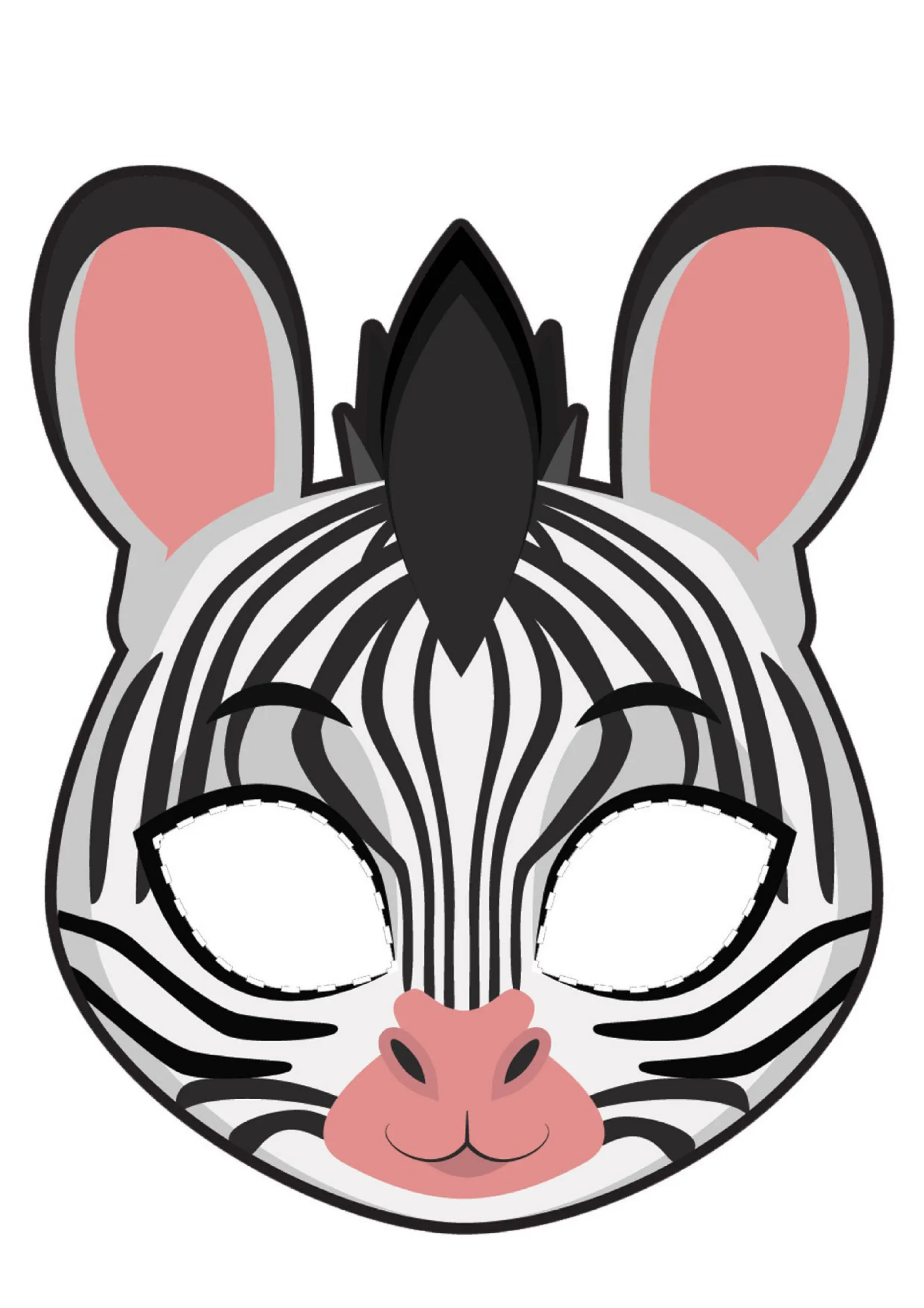 Máscara Zebra para imprimir