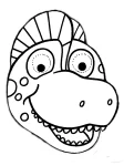 Máscara dinossauro para imprimir