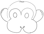 Máscara macaco para imprimir (1)