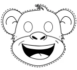 Máscara macaco para imprimir (2)