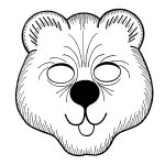 Máscara urso para imprimir (2)