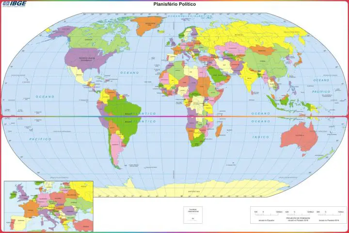 Mapa Mundi Político para imprimir