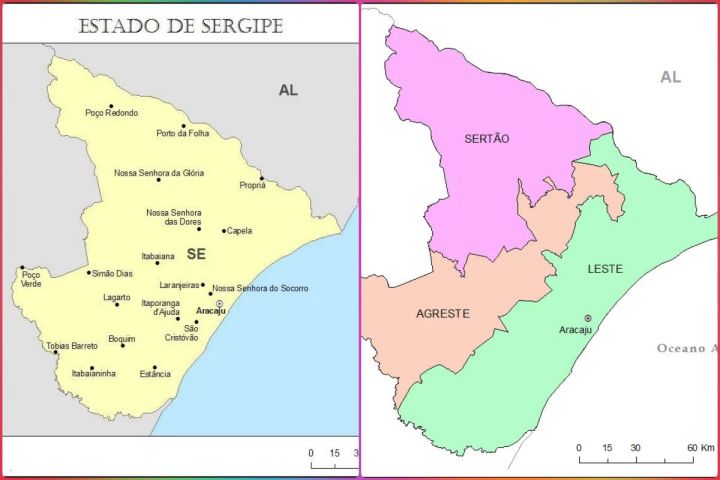 atividades Mapa de Sergipe para imprimir