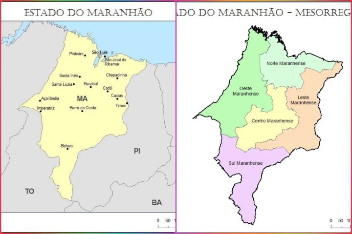 Mapa do Maranhão para imprimir