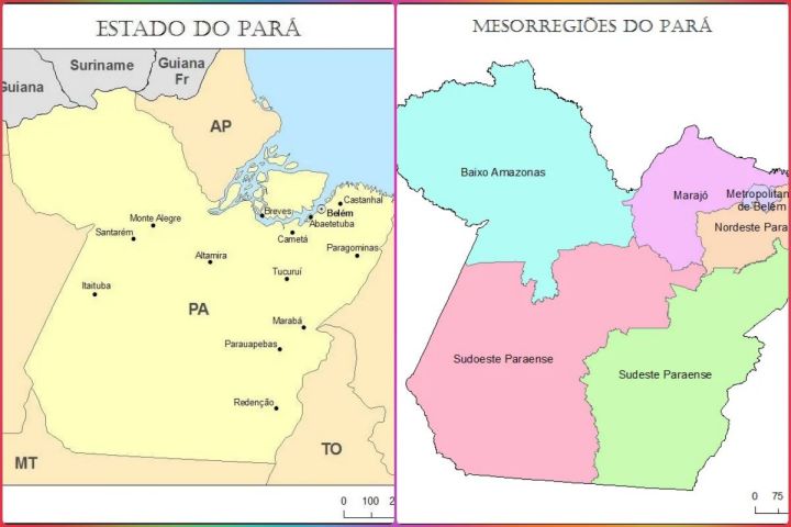 Mapa do Pará para imprimir