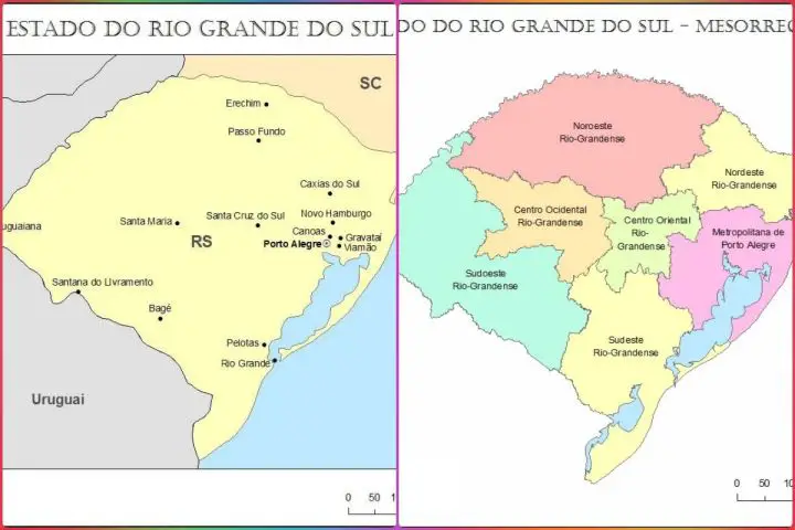 Mapa do Rio Grande do Sul para imprimir