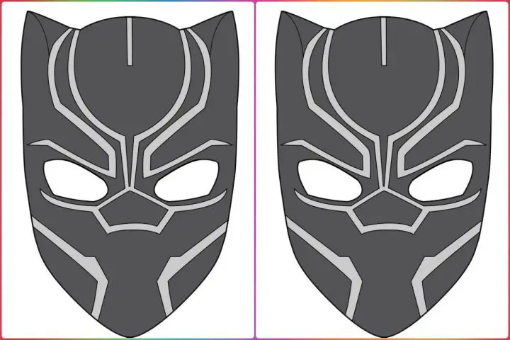 Máscara Pantera Negra para imprimir