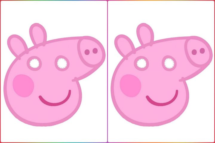 brinquedos Máscara Peppa Pig para imprimir