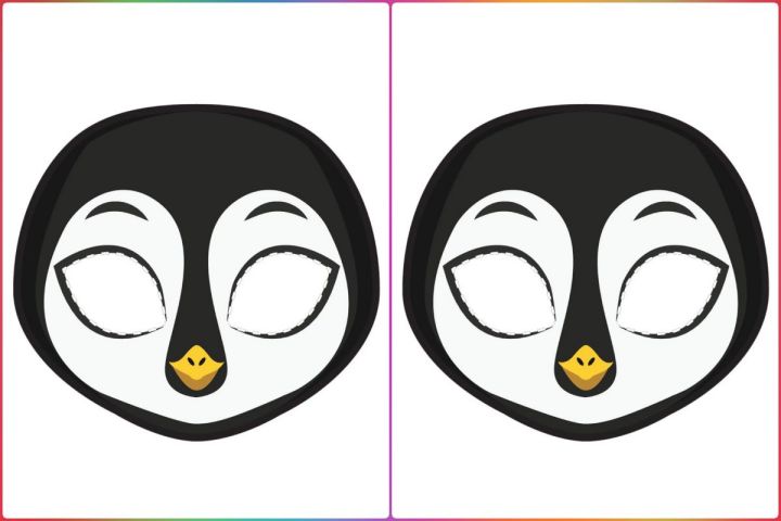 Máscara Pinguin para imprimir