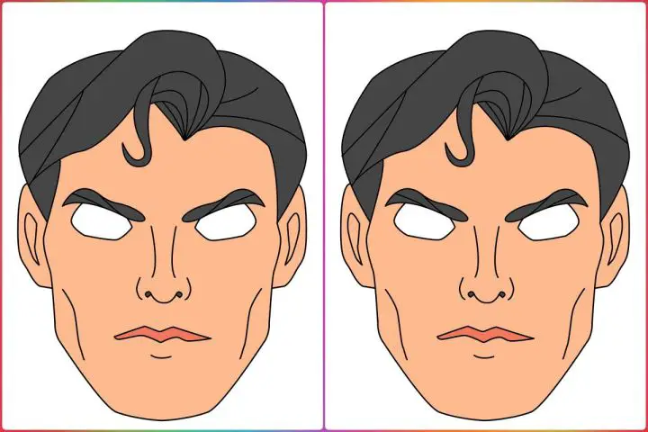 Máscara Super Homem para imprimir