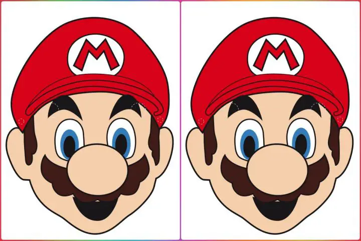 Máscara Super Mario para imprimir