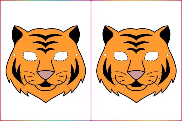 Máscara Tigre para imprimir
