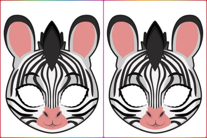 Máscara Zebra para imprimir