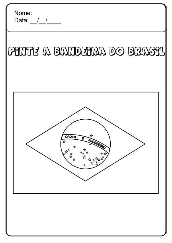 Bandeira do brasil para pintar