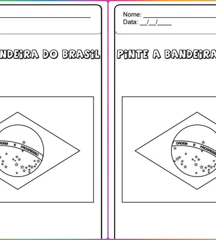Bandeira do Brasil para colorir