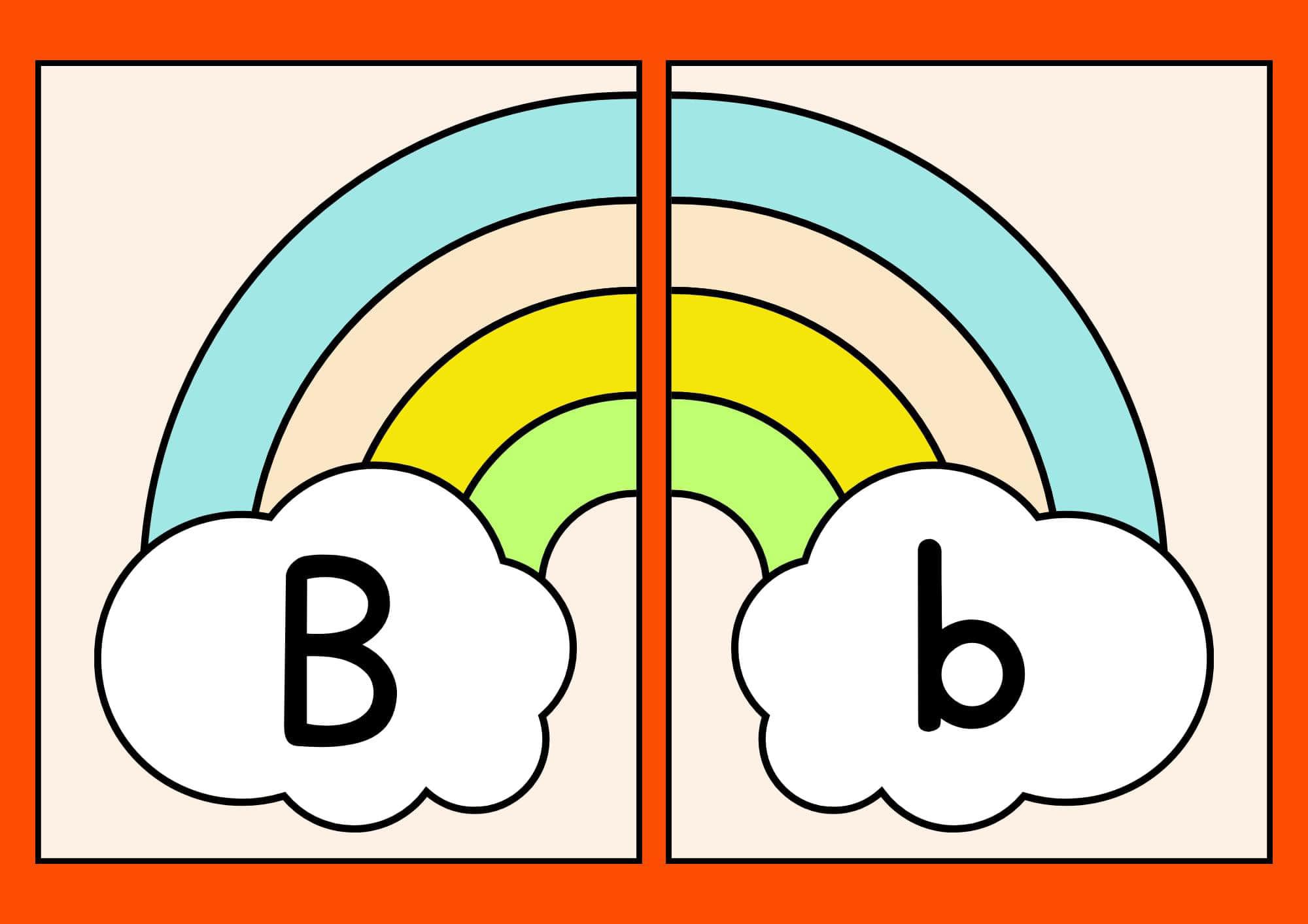 Alfabeto arco íris Bb