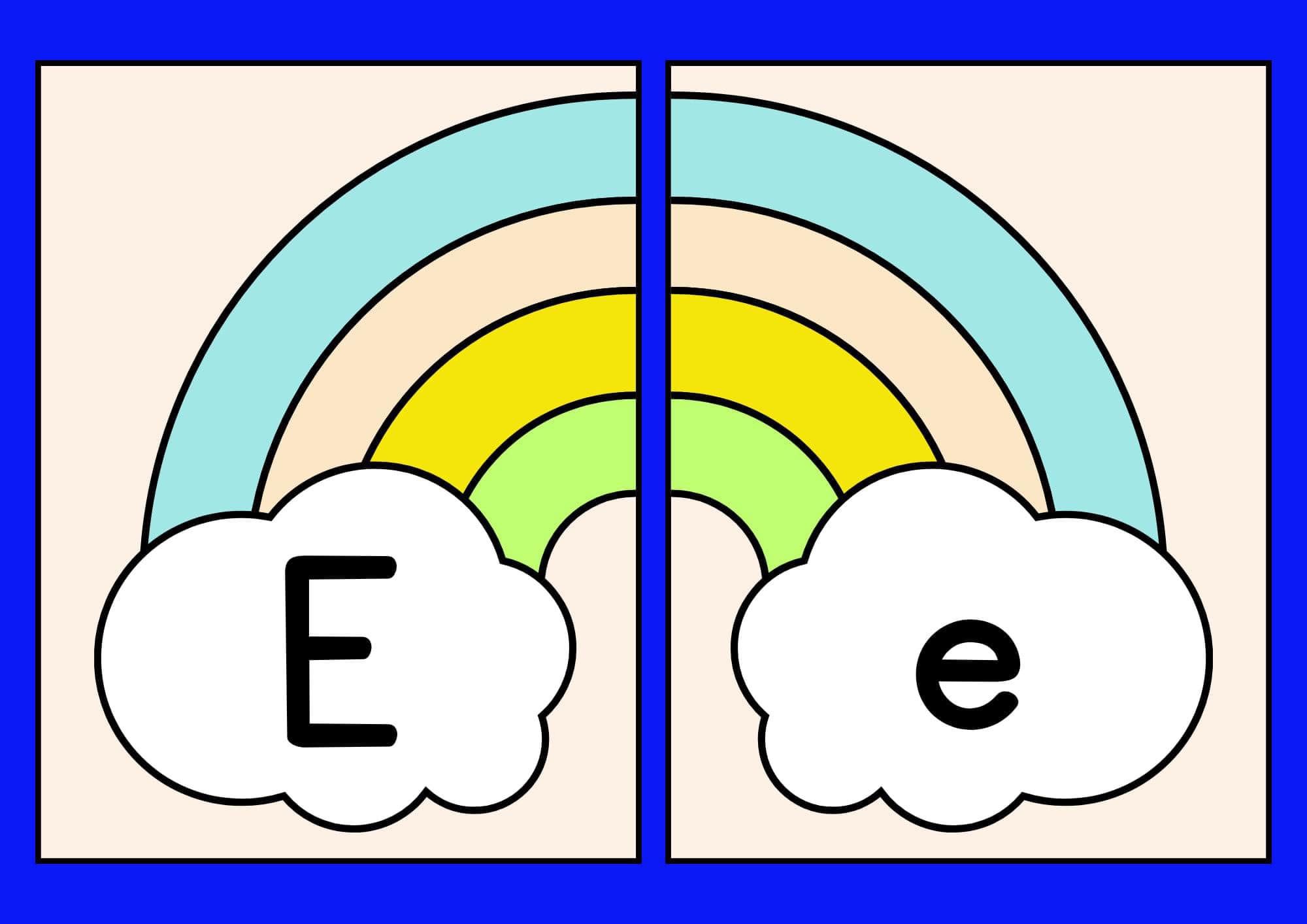 Alfabeto arco íris Ee