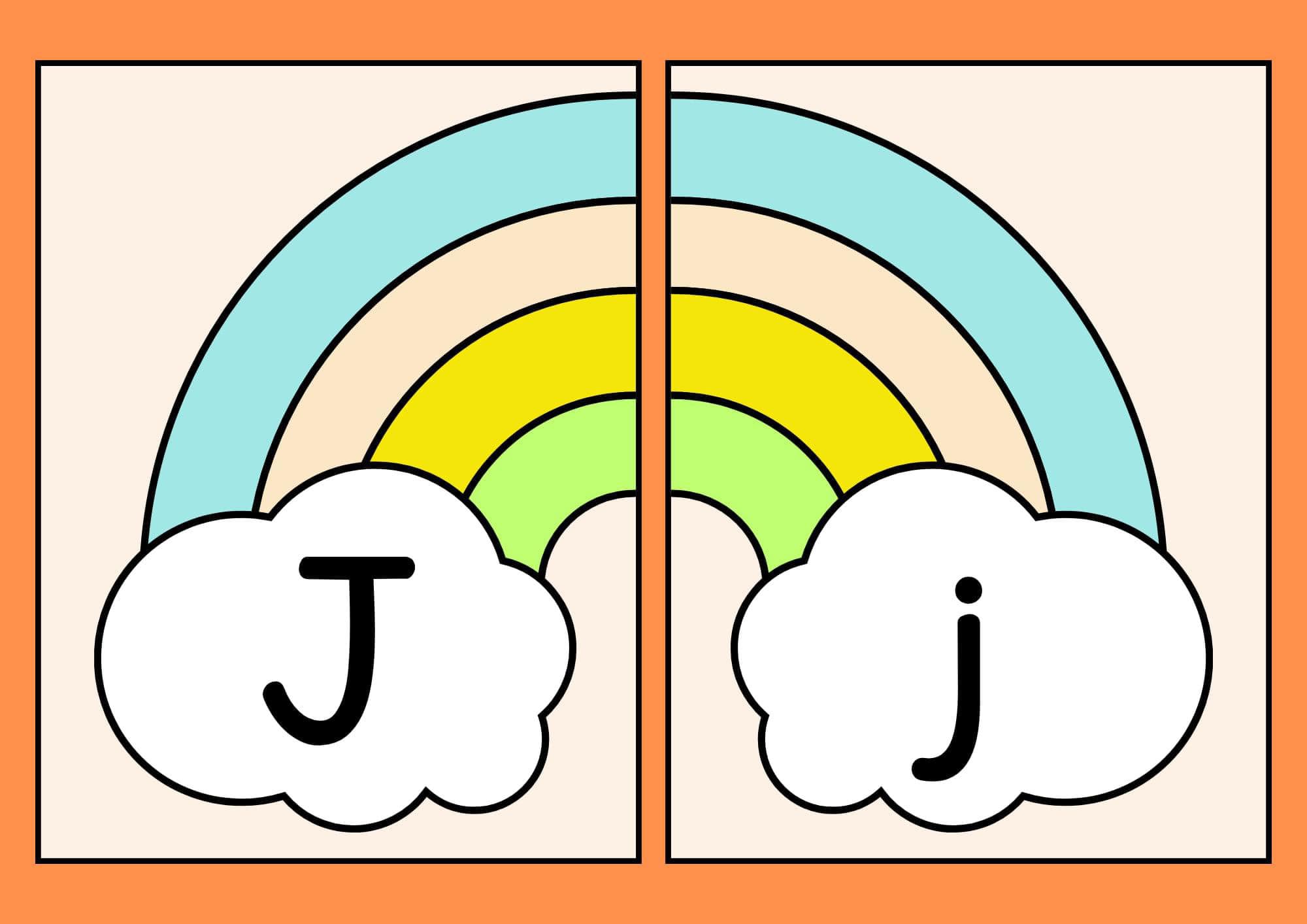 Alfabeto arco íris Jj