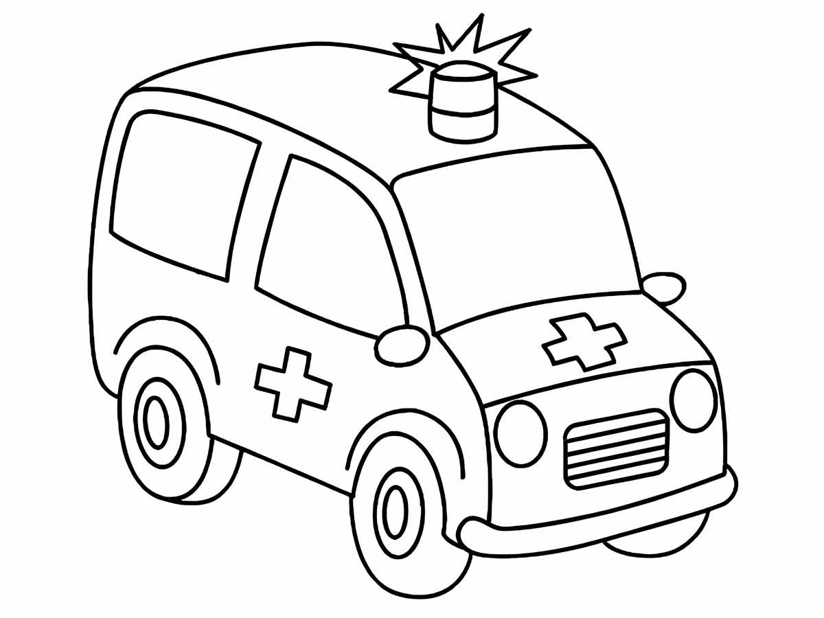 ambulancia desenho infantil para colorir