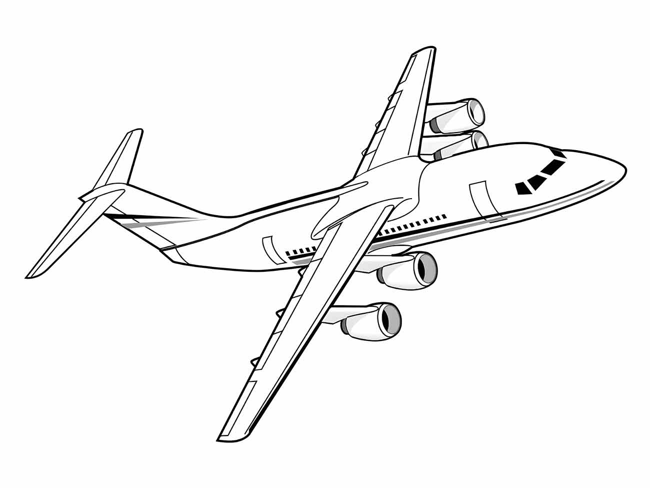 aviao para colorir 8