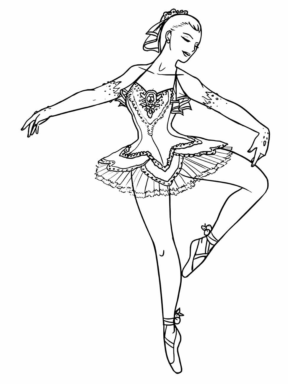 bailarina para colorir 1