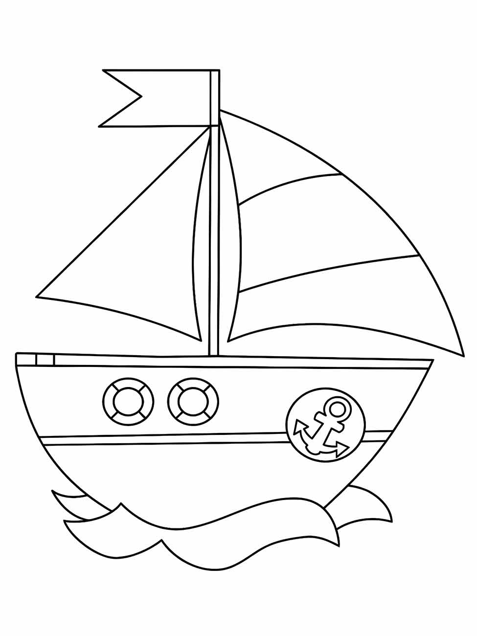 barco para colorir 1