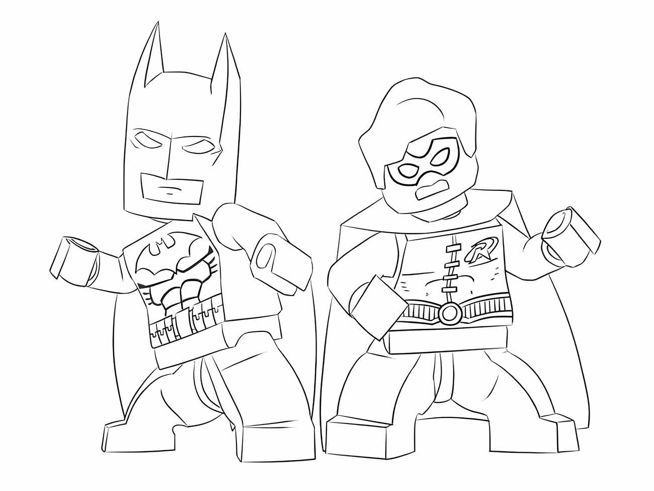 batman e robin lego para colorir 2