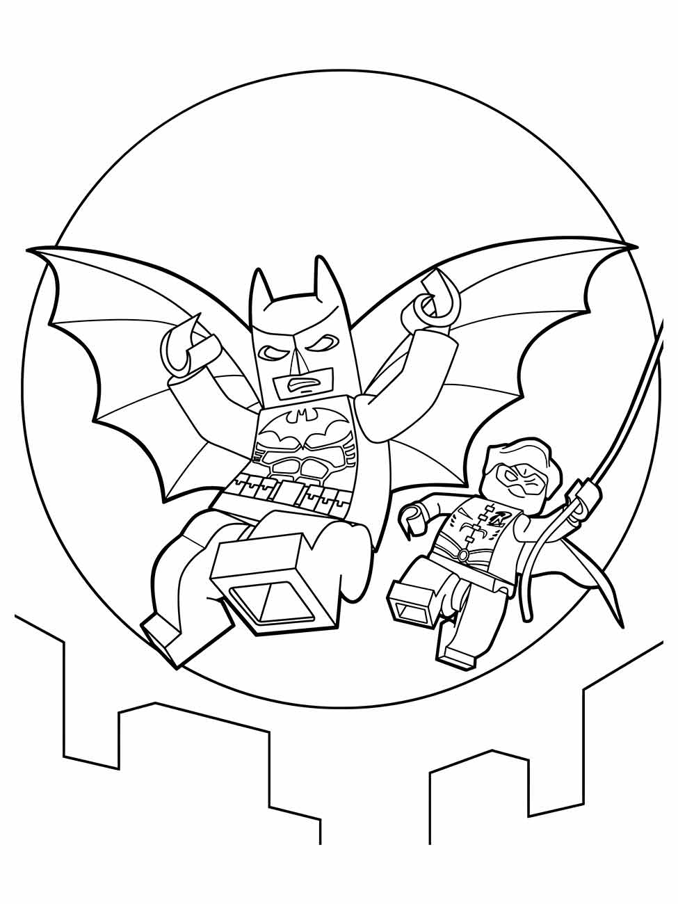 batman robin lego para colorir 7