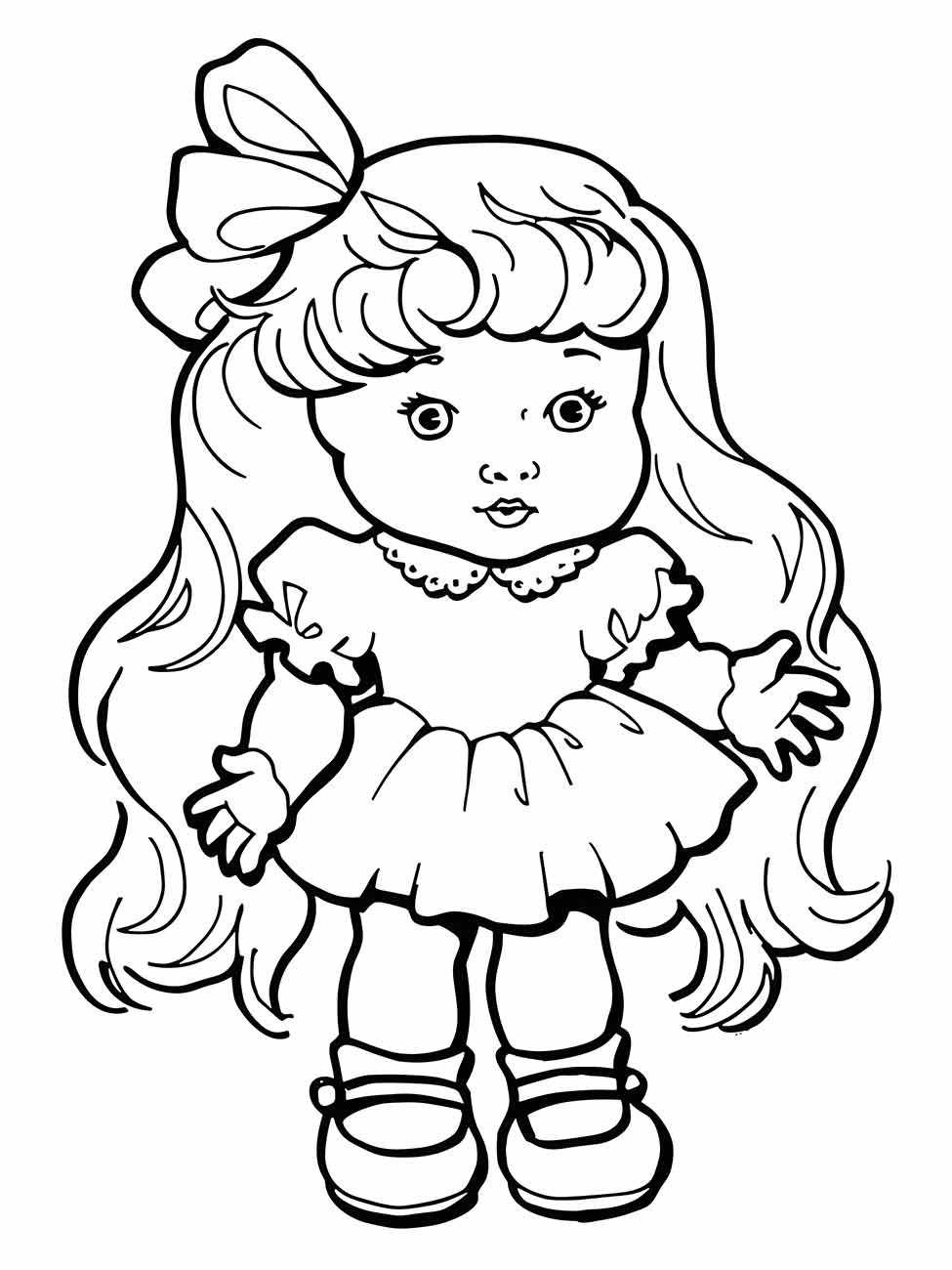 Desenho de boneca para colorir